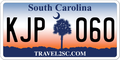 SC license plate KJP060