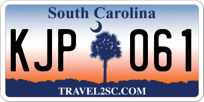 SC license plate KJP061