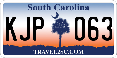 SC license plate KJP063