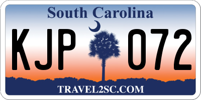 SC license plate KJP072