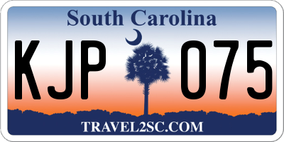SC license plate KJP075