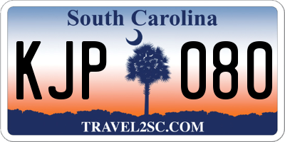 SC license plate KJP080