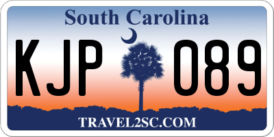 SC license plate KJP089