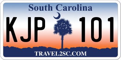 SC license plate KJP101
