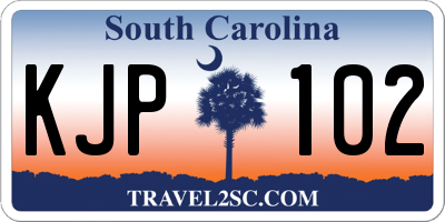 SC license plate KJP102