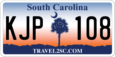 SC license plate KJP108