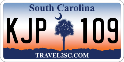 SC license plate KJP109