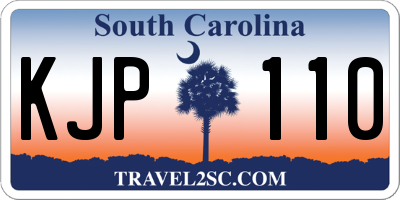 SC license plate KJP110