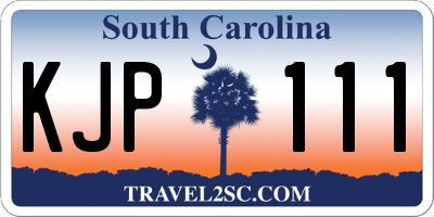 SC license plate KJP111