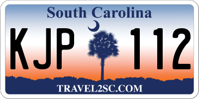 SC license plate KJP112