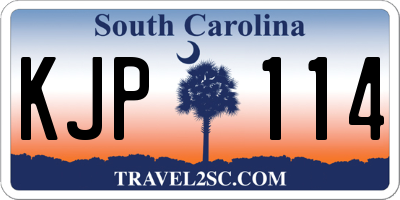 SC license plate KJP114
