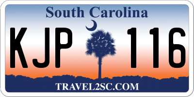 SC license plate KJP116