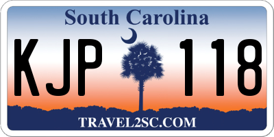 SC license plate KJP118