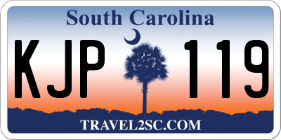 SC license plate KJP119