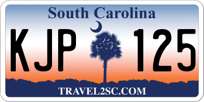 SC license plate KJP125