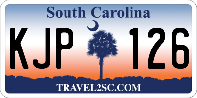 SC license plate KJP126