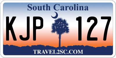 SC license plate KJP127