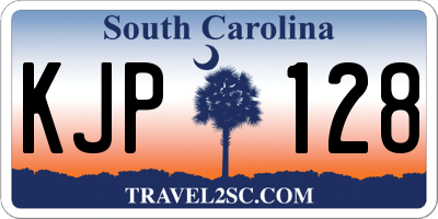 SC license plate KJP128