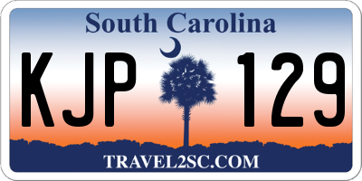 SC license plate KJP129