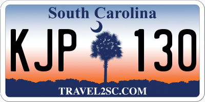 SC license plate KJP130