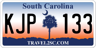 SC license plate KJP133