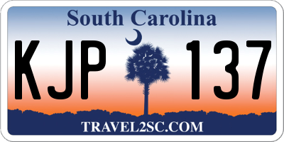 SC license plate KJP137