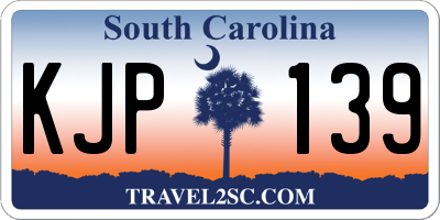 SC license plate KJP139