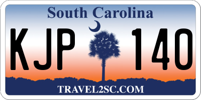 SC license plate KJP140
