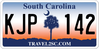 SC license plate KJP142