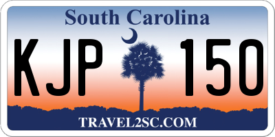 SC license plate KJP150