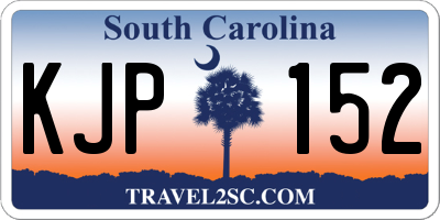 SC license plate KJP152