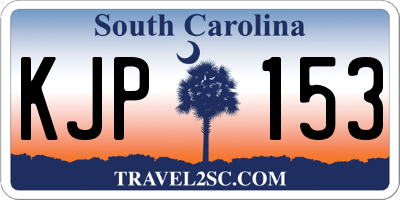SC license plate KJP153