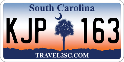 SC license plate KJP163