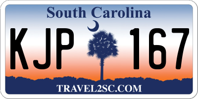 SC license plate KJP167