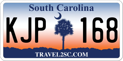 SC license plate KJP168