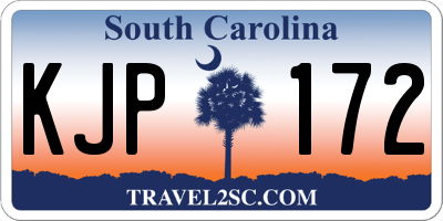 SC license plate KJP172
