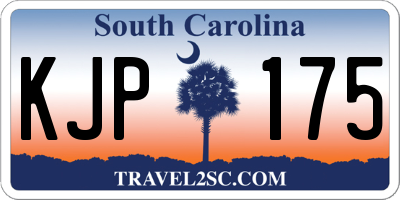 SC license plate KJP175