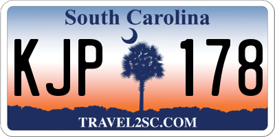 SC license plate KJP178