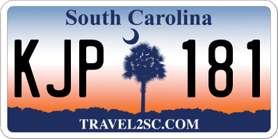 SC license plate KJP181
