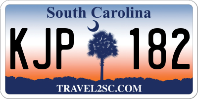 SC license plate KJP182