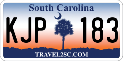 SC license plate KJP183