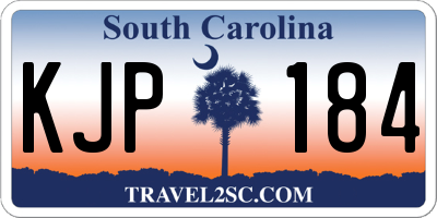 SC license plate KJP184