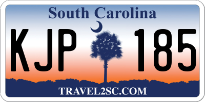 SC license plate KJP185