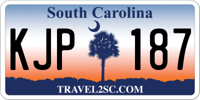 SC license plate KJP187