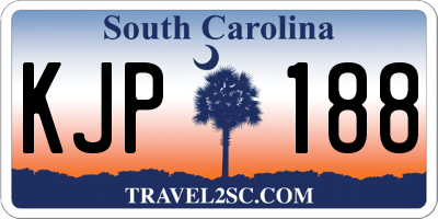 SC license plate KJP188
