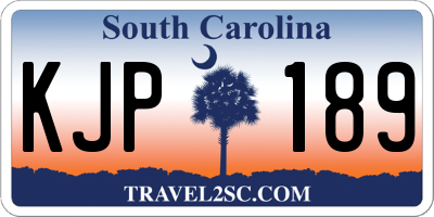 SC license plate KJP189