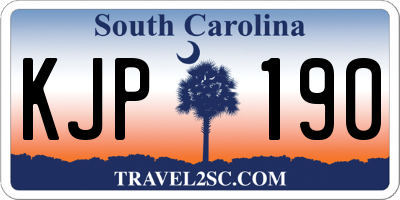 SC license plate KJP190