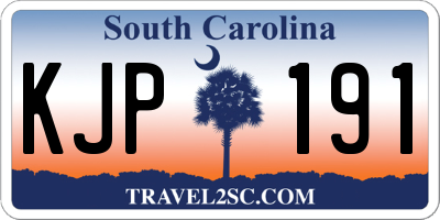 SC license plate KJP191
