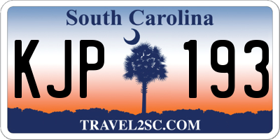 SC license plate KJP193