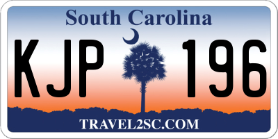 SC license plate KJP196